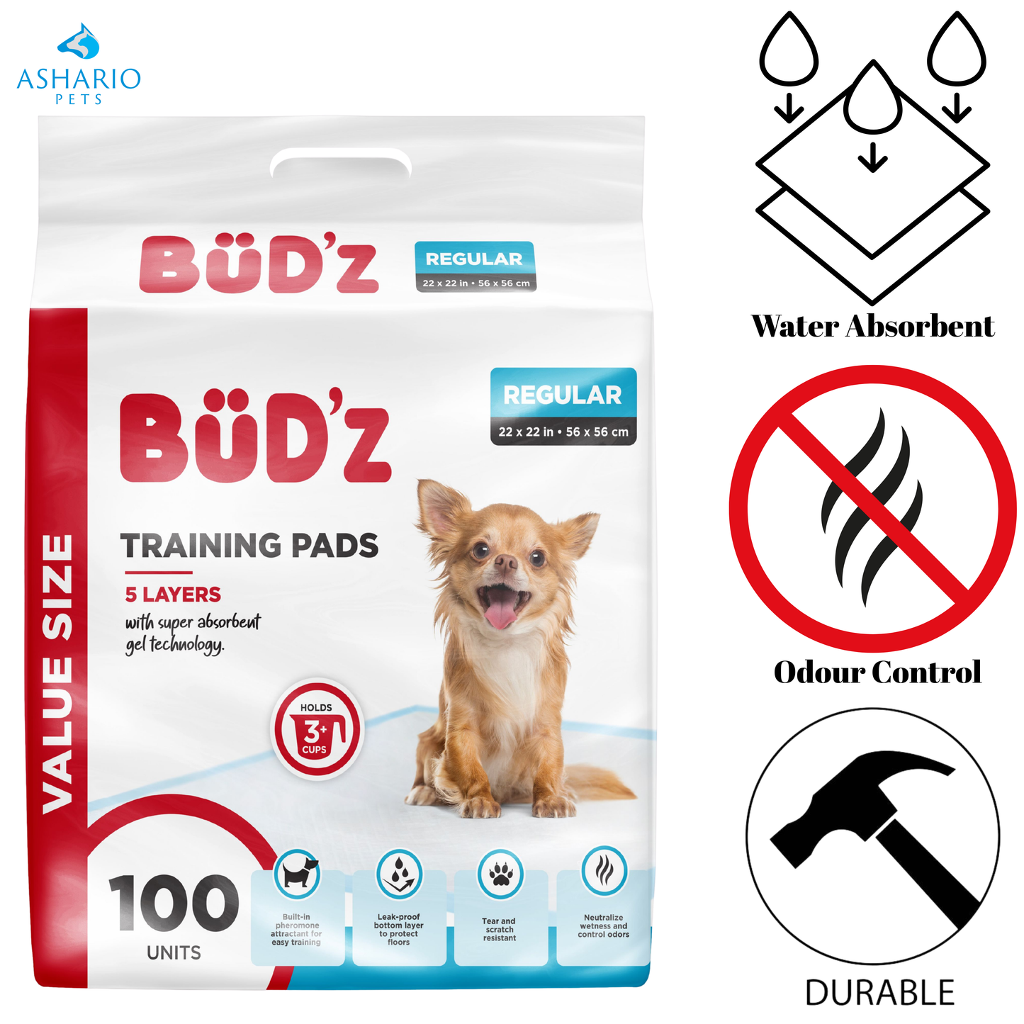 BuD'z - Disposable Regular Training Puppy Pads