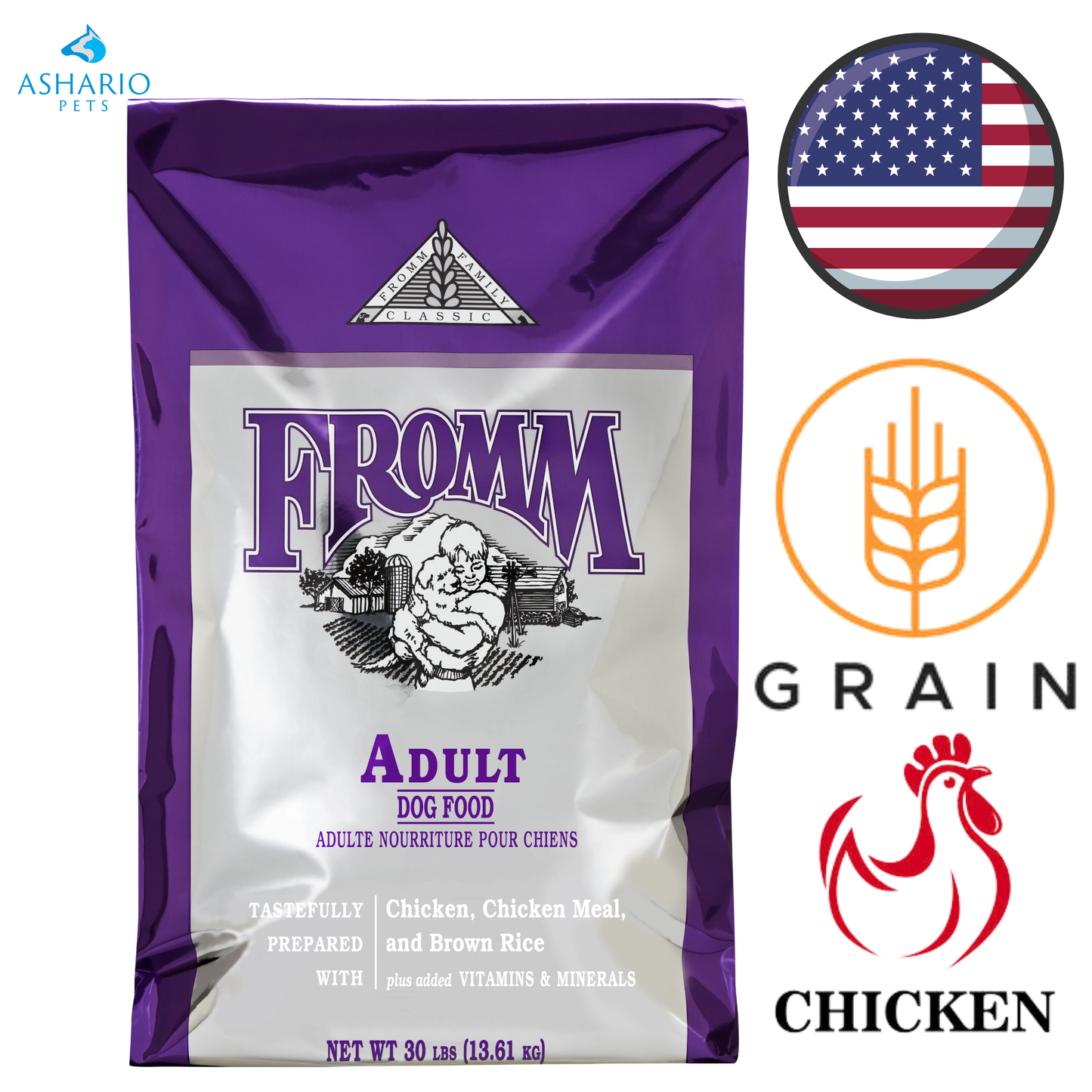 Fromm - Croquettes classiques pour chiens adultes - 5 lb