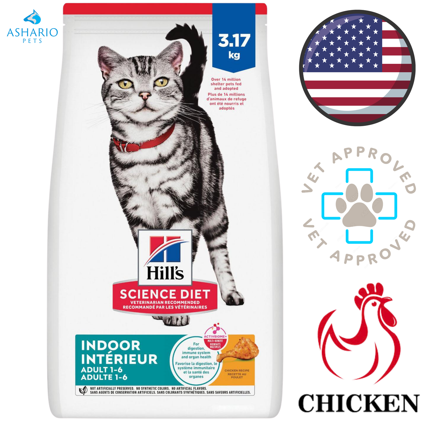 Hill's Science Diet - Indoor Chicken Dry Cat Food