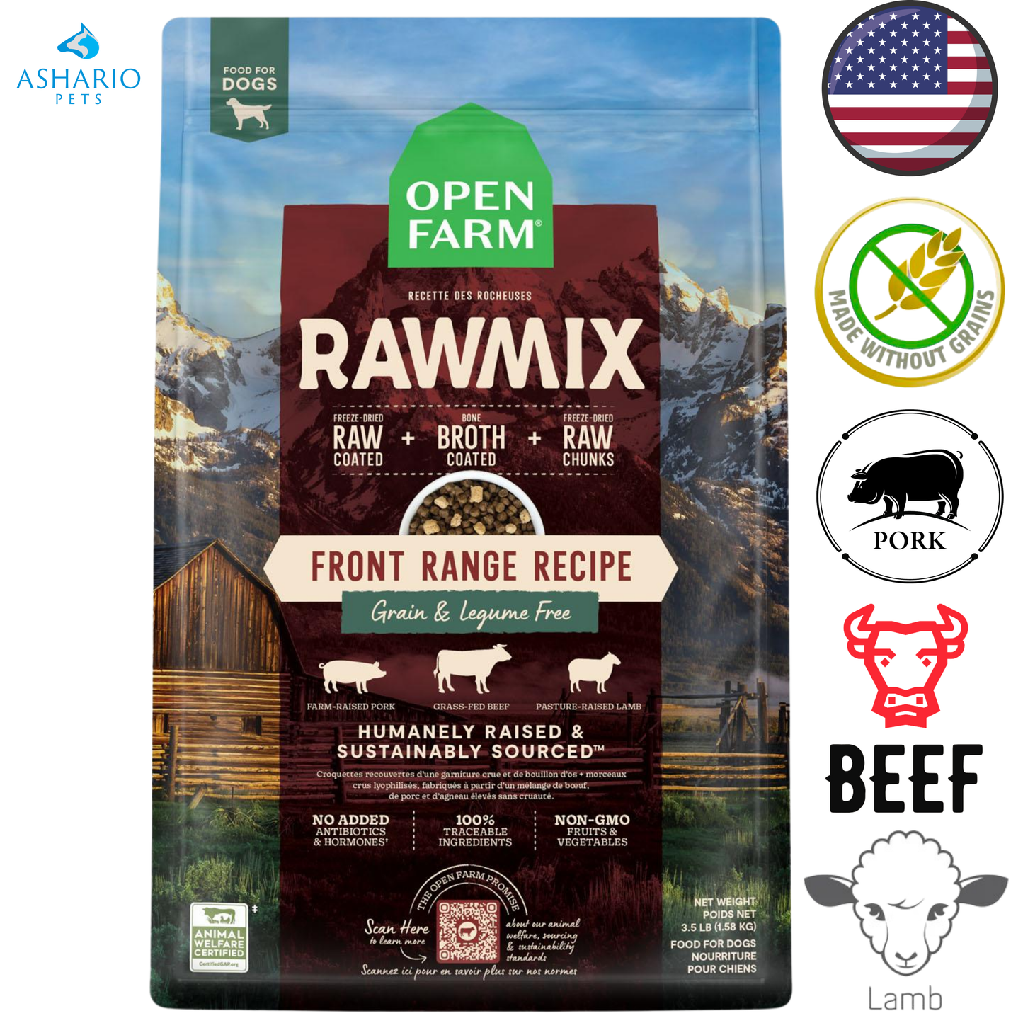 Open Farm - Grain Free Front Range Red Meat RawMix Dry Dog Food — main