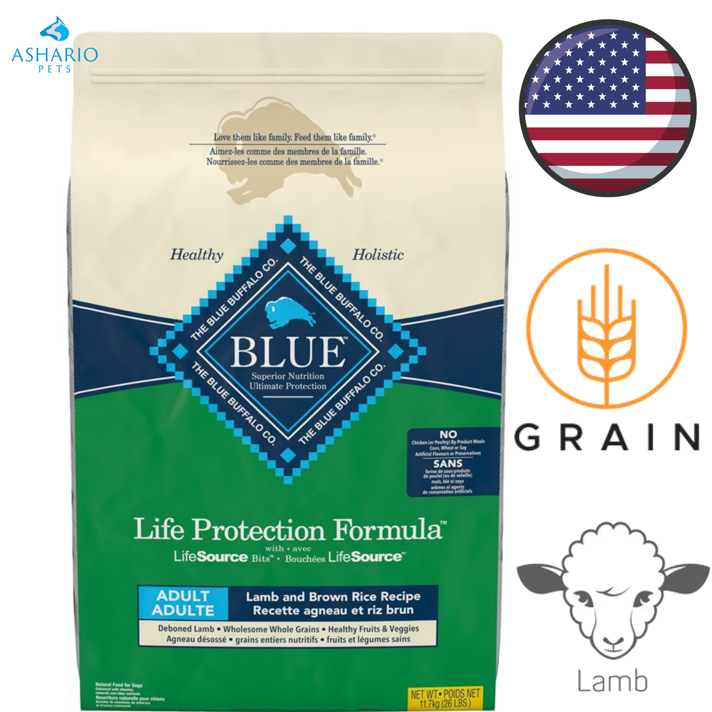 Blue Buffalo - Life Protection Lamb Adult Dry Dog Food