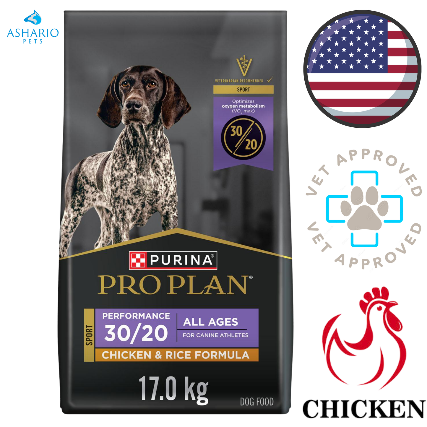 Purina - Pro Plan Sport Performance 30/20 All Life Stages Chicken & Rice Dry Dog Food — main