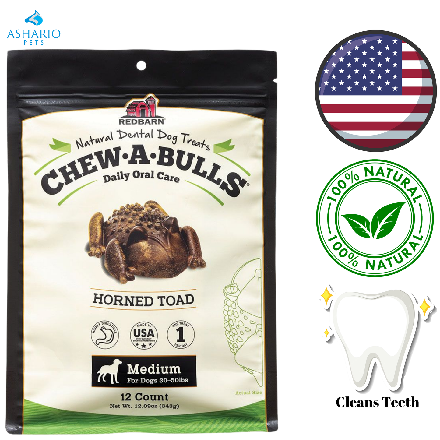 RedBarn - Chew A Bulls Toad Dog Treats — main