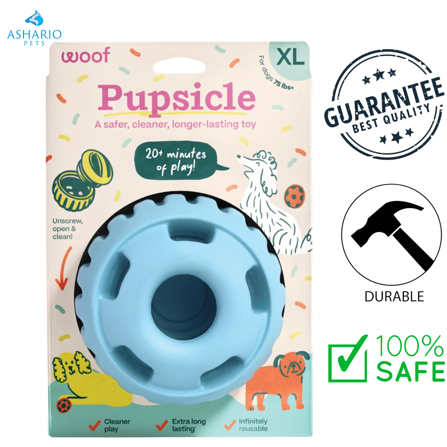 Woof - Pupsicle Blue Dog Toy