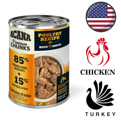 Acana - Poultry In Bone Broth Canned Dog Food