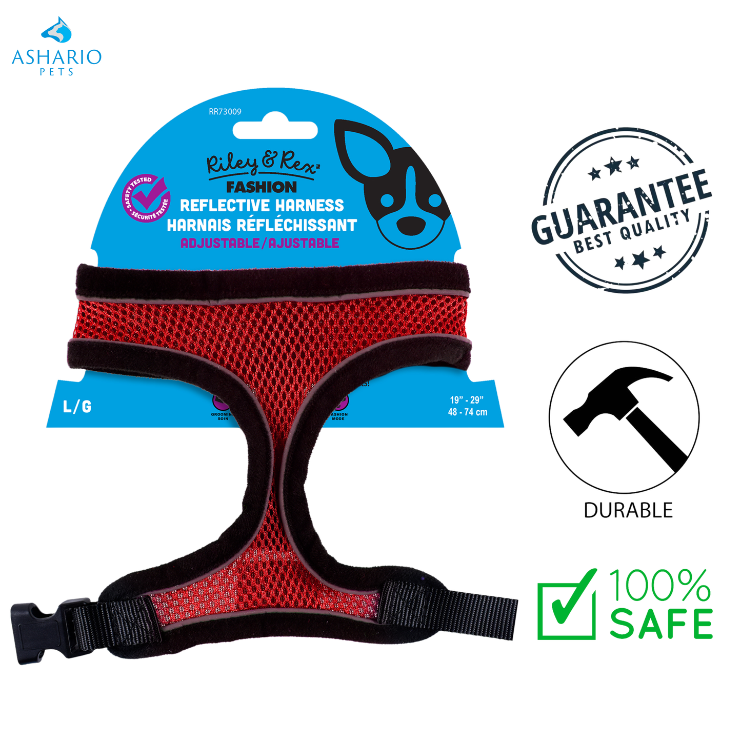 Riley & Rex - Adjustable Reflective Dog Harness — view 6