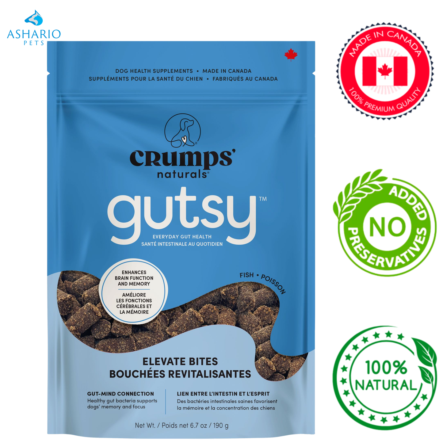 Crump's Natural - Gutsy Elevate Bites Dog Treats