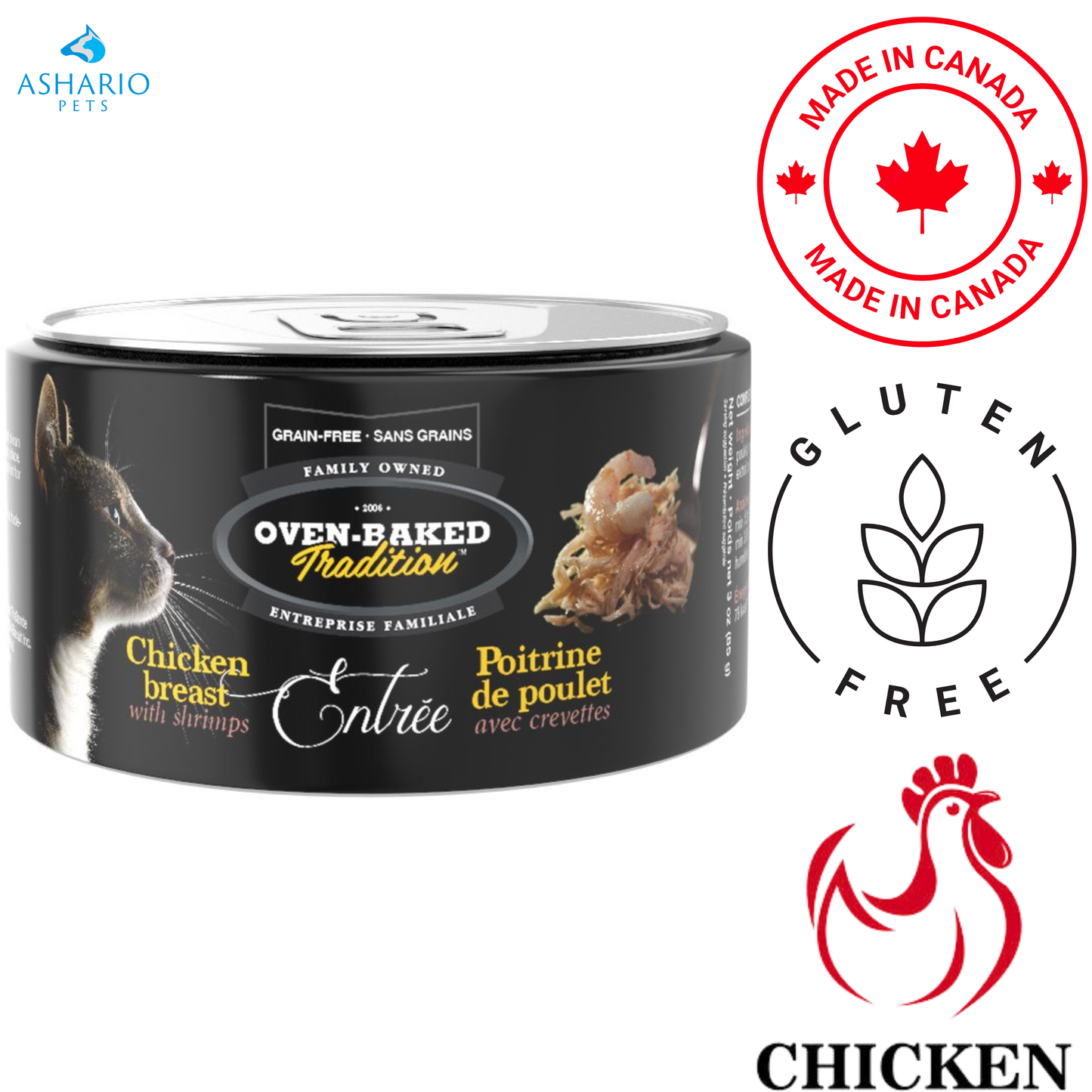 Oven-Baked Tradition - Chicken Breast With Shrimps Entree Adult Canned Cat Food — main