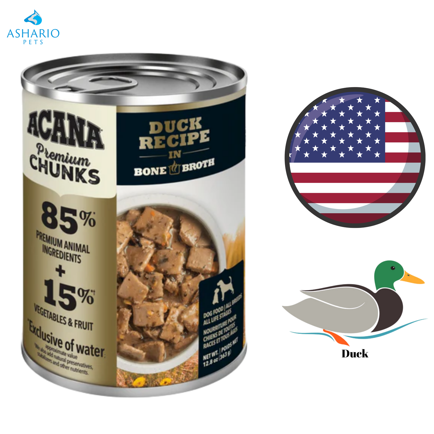 Acana - Duck In Bone Broth Canned Dog Food