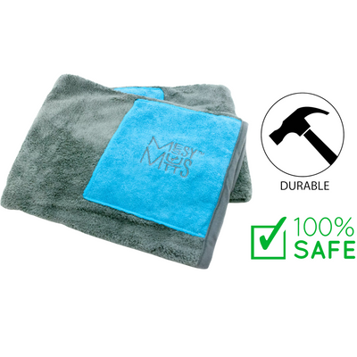 Messy Mutts - Microfiber Ultra Soft Towel - Grey
