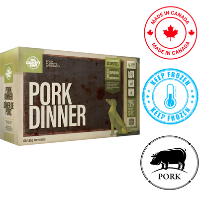 Big Country Raw - Pork Dinner Carton Raw Dog Food - 4 lb