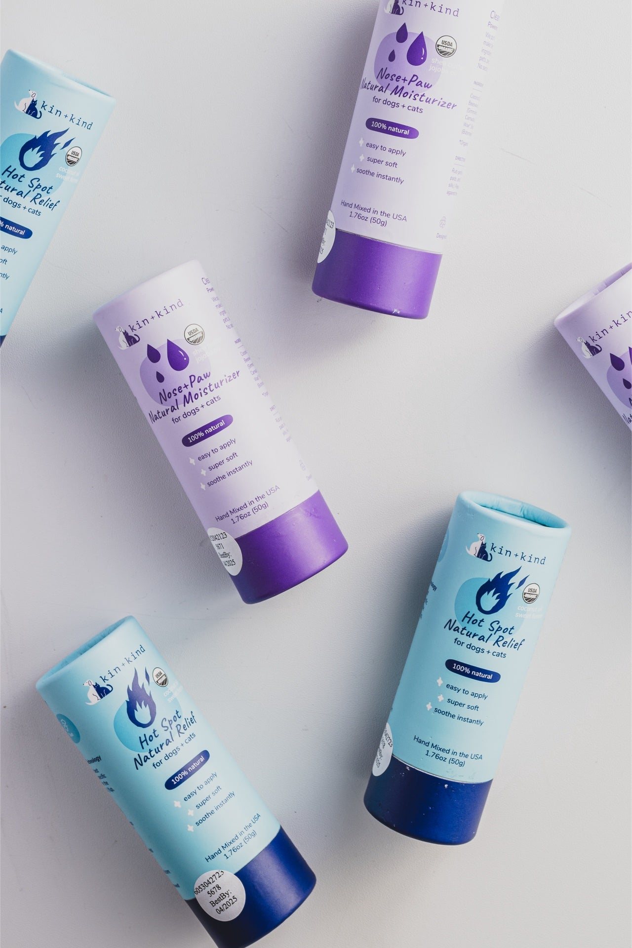 Kin+Kind Hot Spot Relief Stick for Cats and Dogs 1.76 Oz, natural relief for hot spots. Available at Ashario Pets in North York, Toronto.