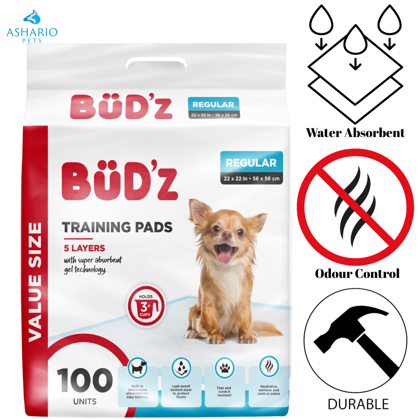 BuD'z - Disposable Regular Training Puppy Pads