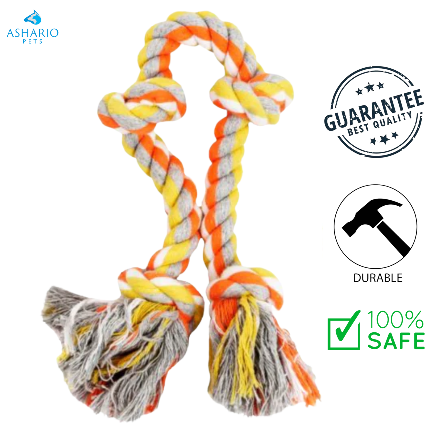 BuD'z - Rope With 4 Knots Orange & Yellow — main