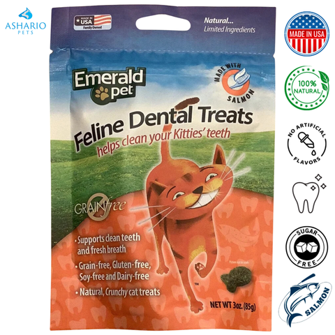 Emerald Pet - 猫咪洁牙零食(三文鱼味)- 3 盎司