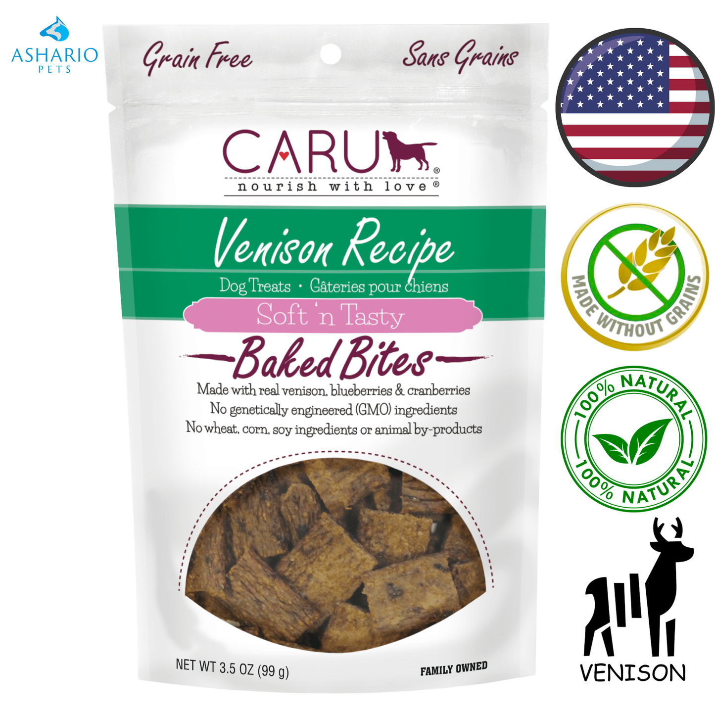 Caru - Soft & Tasty Bites Dog Treats - 3.75 Oz — view 3