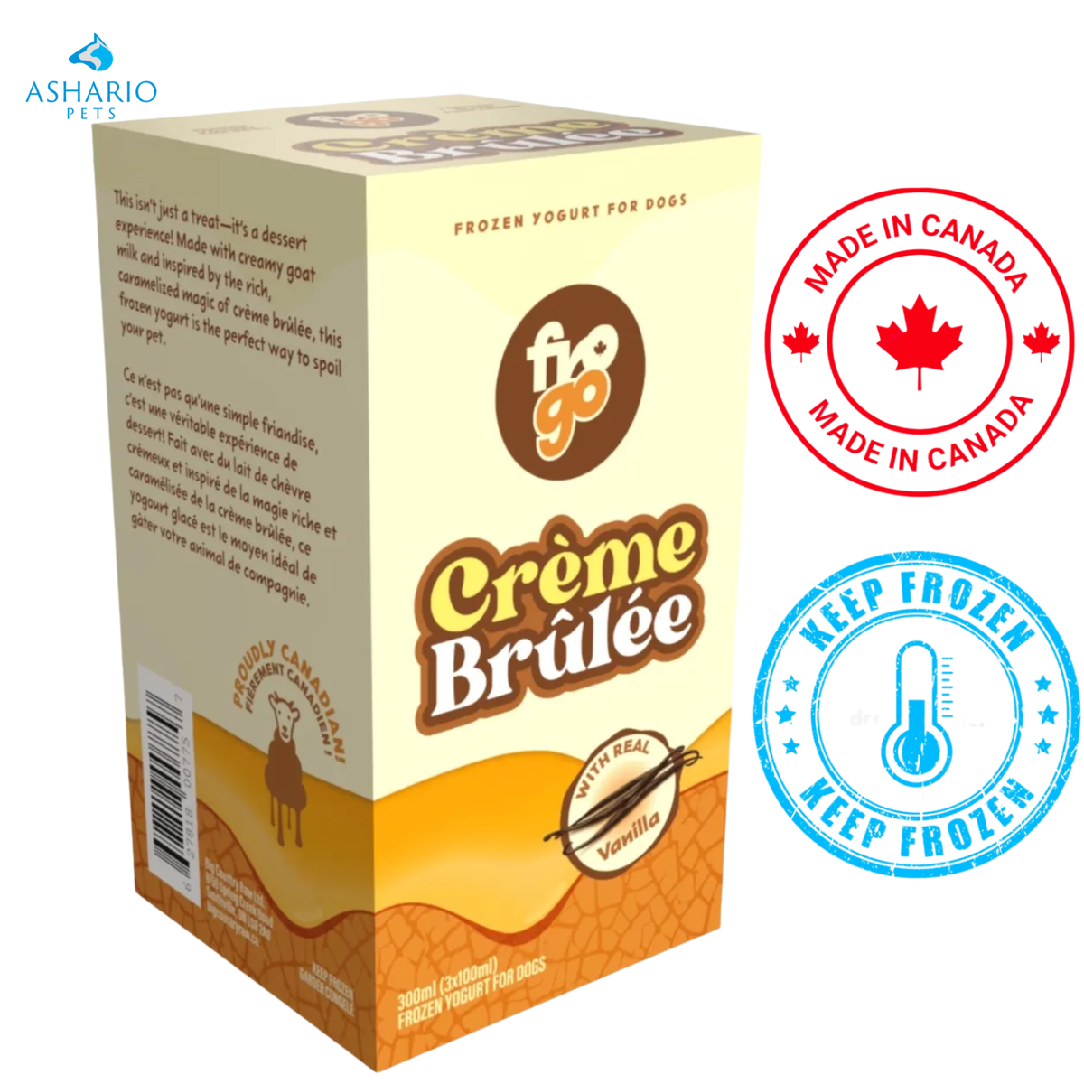Big Country Raw - Frozen Goat Creme Brulee Dog Treats