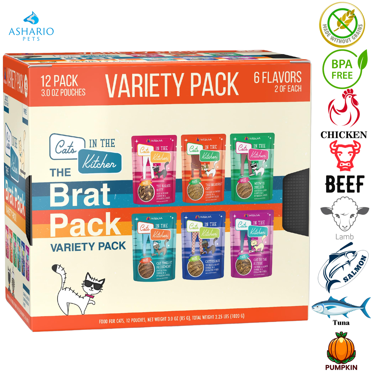 Weruva - The Brat Pack Variety Pack Wet Cat Food Pouch