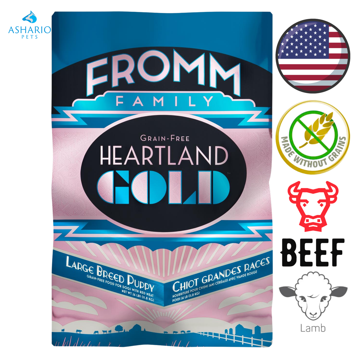Fromm - Grain Free Heartland Gold Large Breed Puppy Dry Dog Food