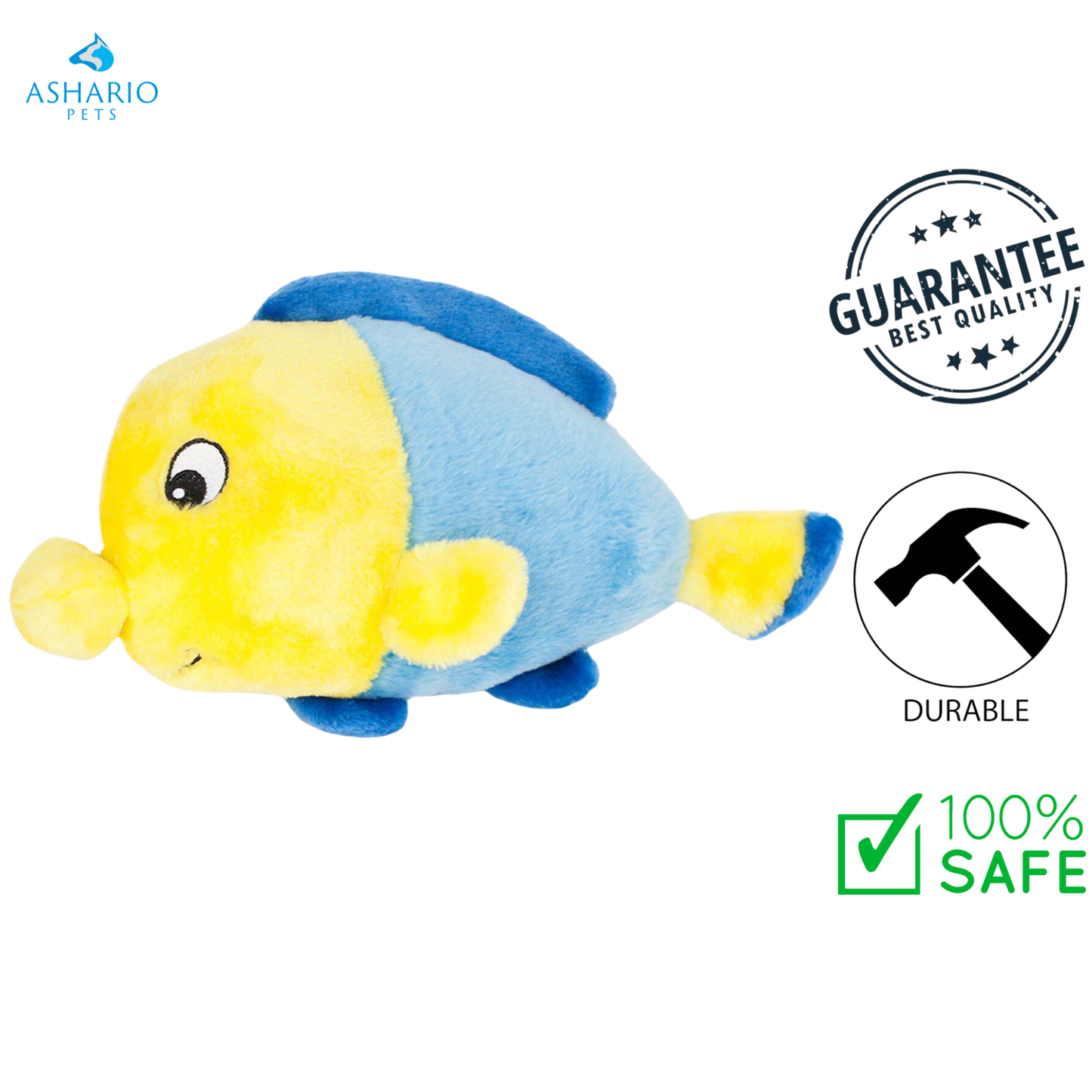 ZippyPaws - Grunterz Finn The Fish Dog Toy — main