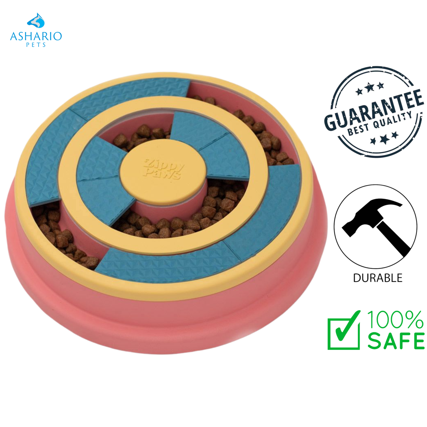 ZippyPaws - Smartypaws Wagging Wheel Dog Puzzler Feeder Bowl — main