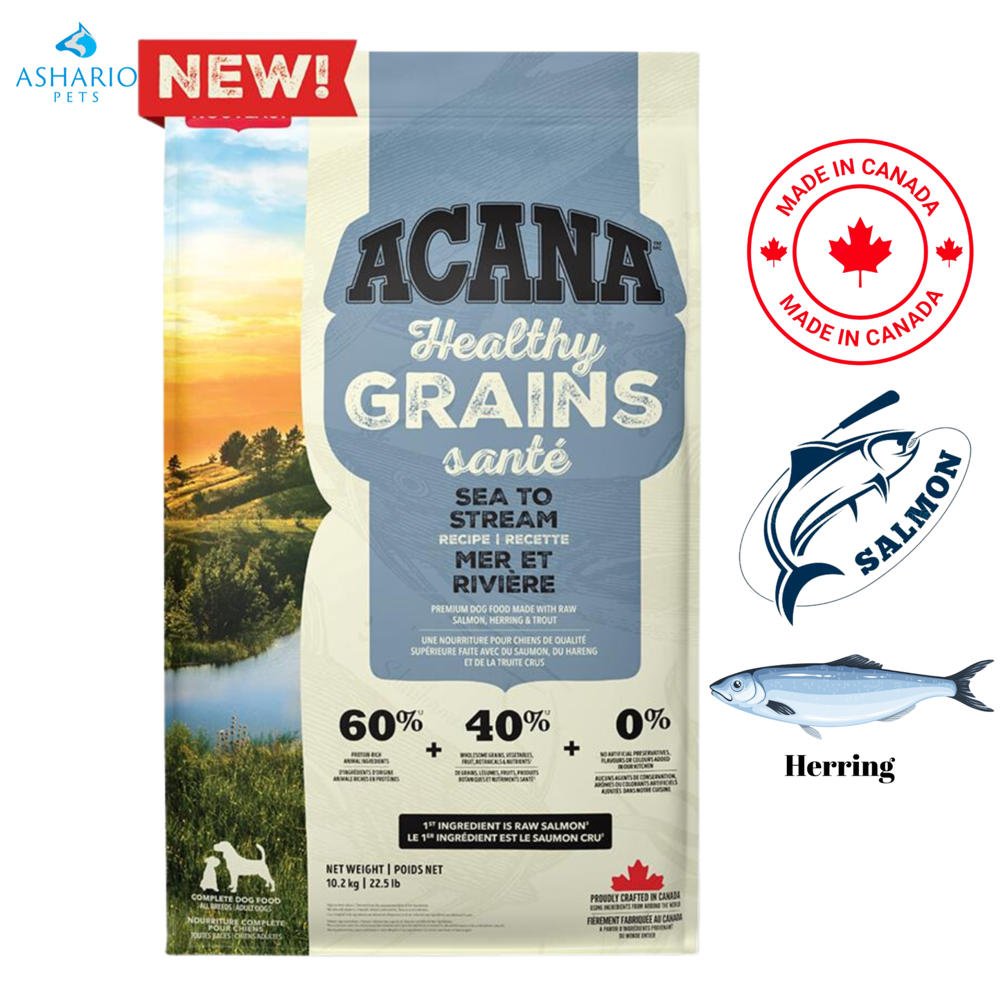 Acana - Croquettes pour chiens Healthy Grains Sea To Stream
