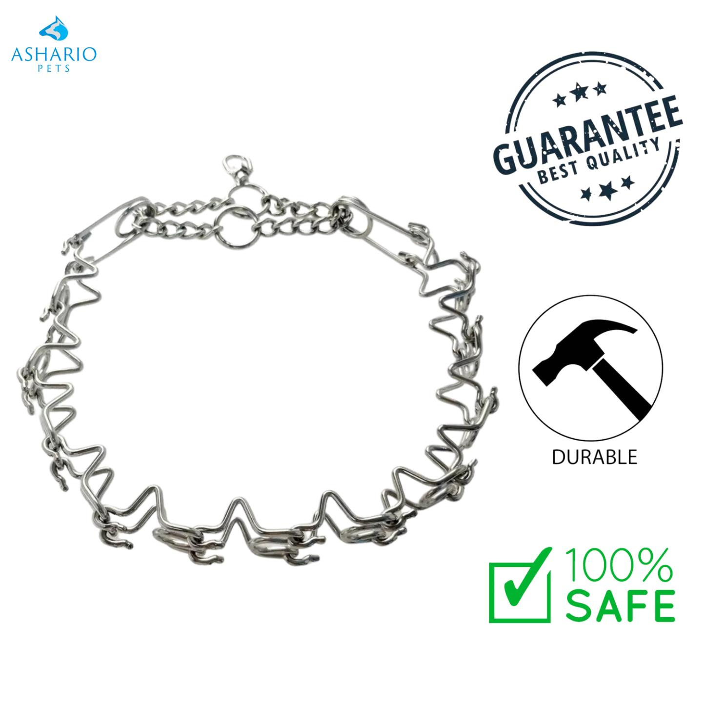 Ashario Pets - Collier de dressage pour chien en extérieur