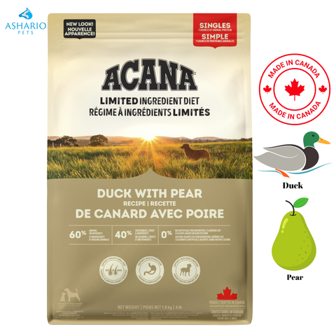 Acana - 有限成分鸭肉和梨干狗粮