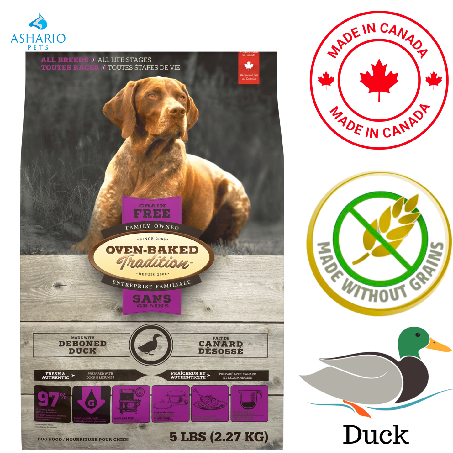 Oven-Baked Tradition - All Breeds All Life Stages Grain Free Duck Dry Dog Food — main
