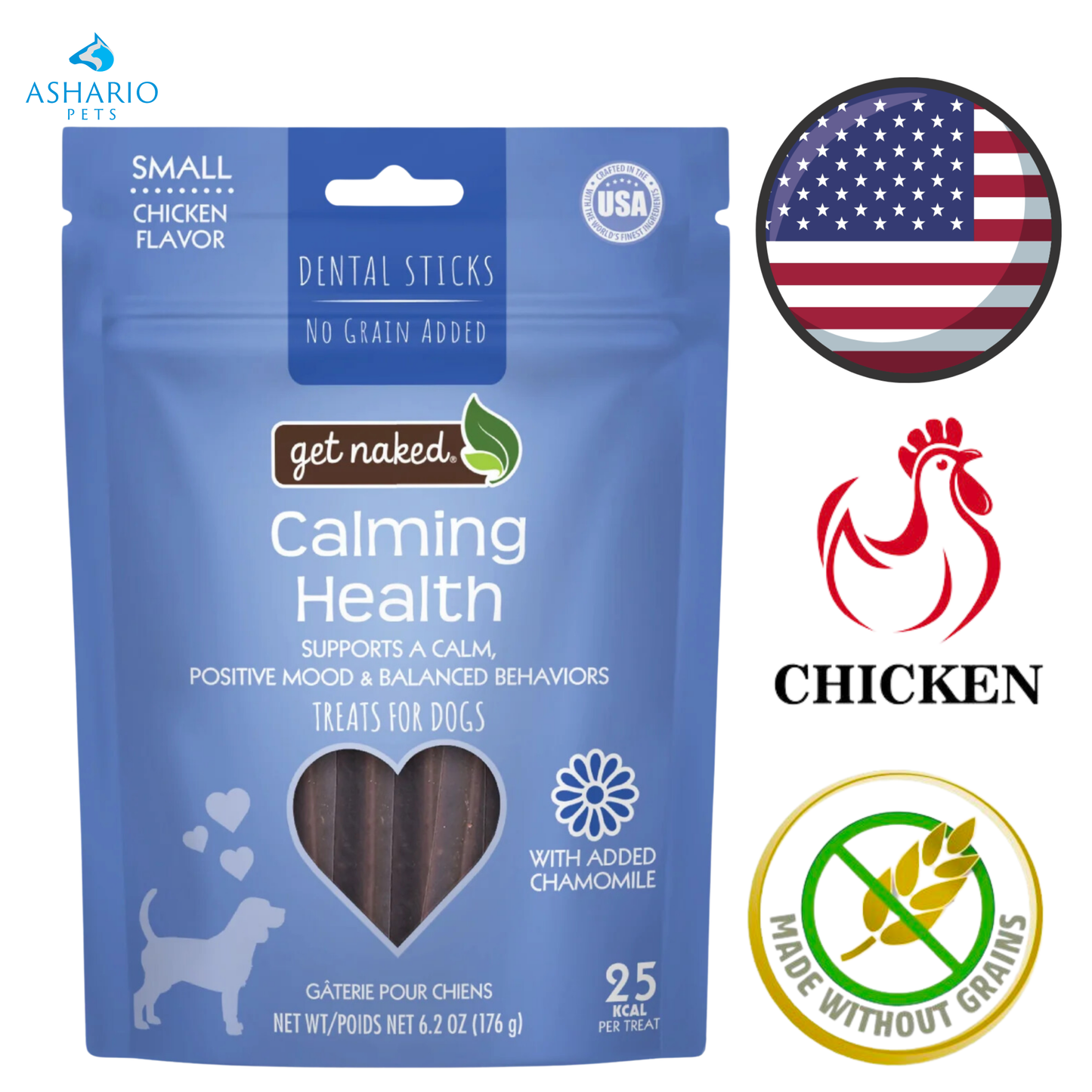 NPIC - Get Naked Calming Health Dental Sticks Dog Treats — main