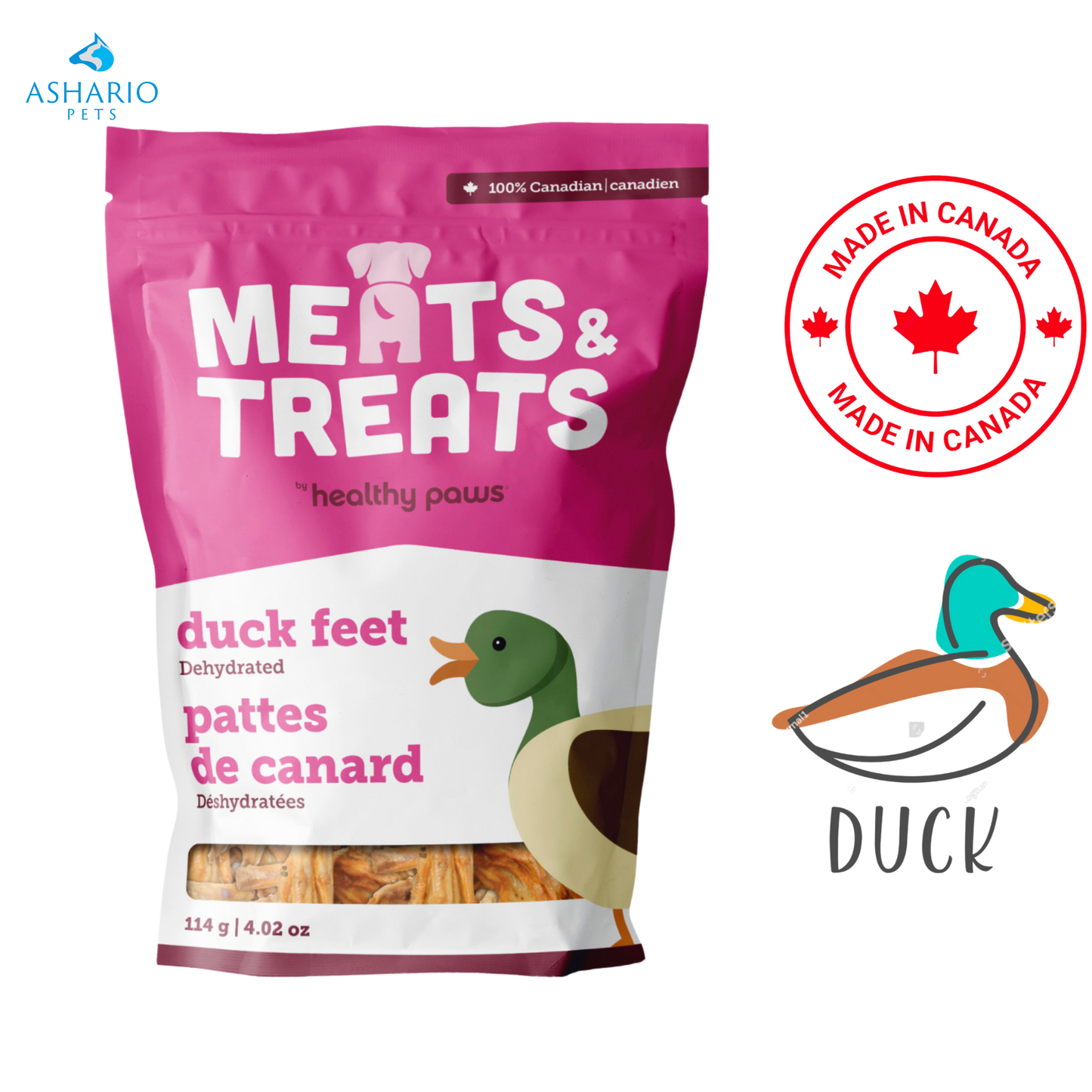 Healthy Paws - Duck Feet Dehydrated Dog Treats