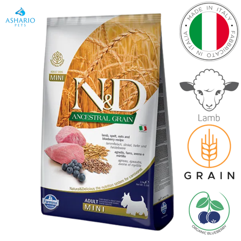 Farmina - Ancestral Grain Lamb & Blueberry Adult Mini Dry Dog Food