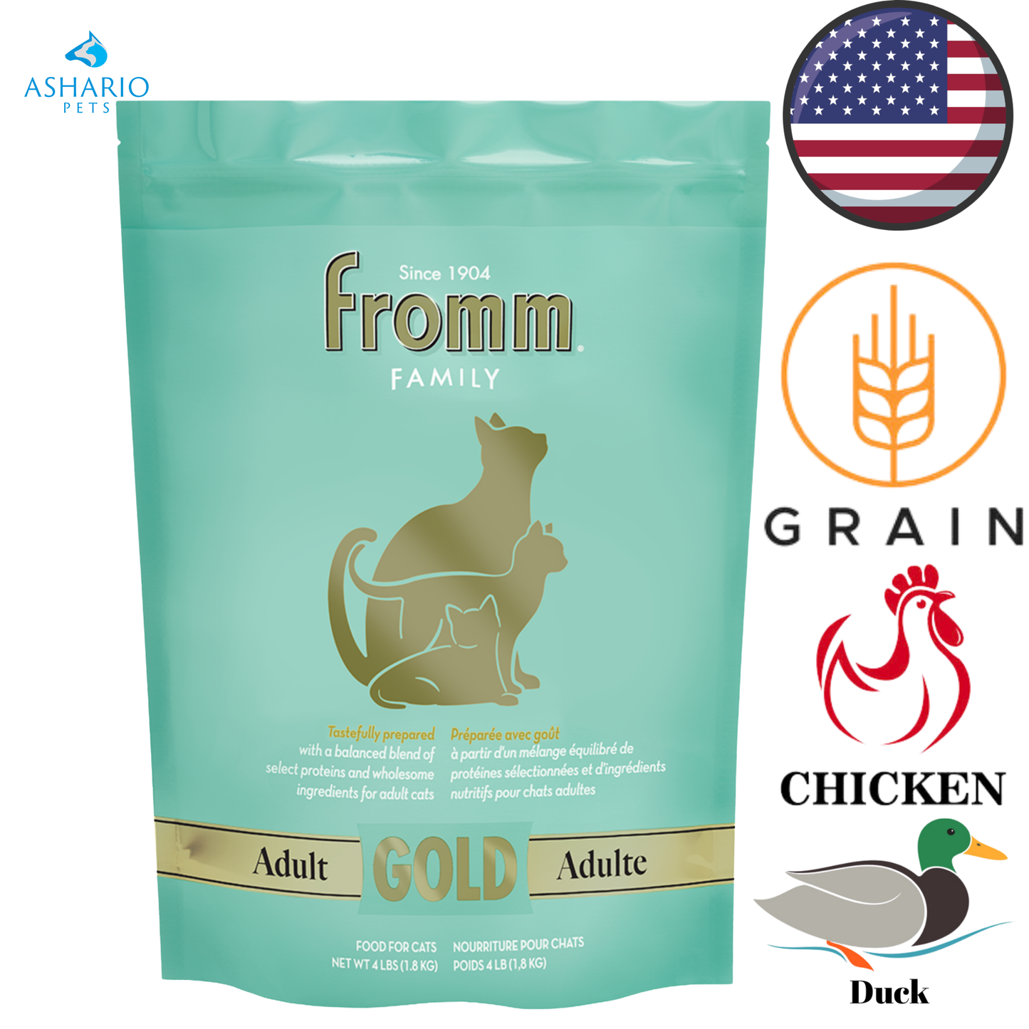Fromm - Croquettes pour chats adultes Gold - 1,8 kg