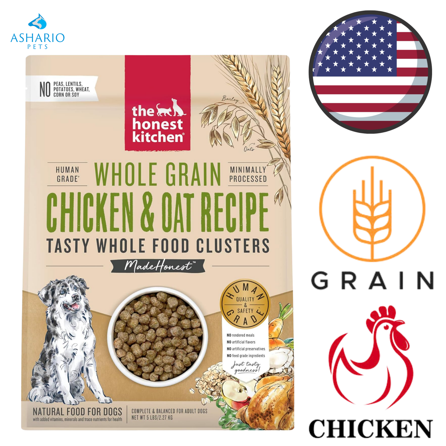 The Honest Kitchen - Whole Grain Whole Food Clusters Chicken & Oat Dog Food