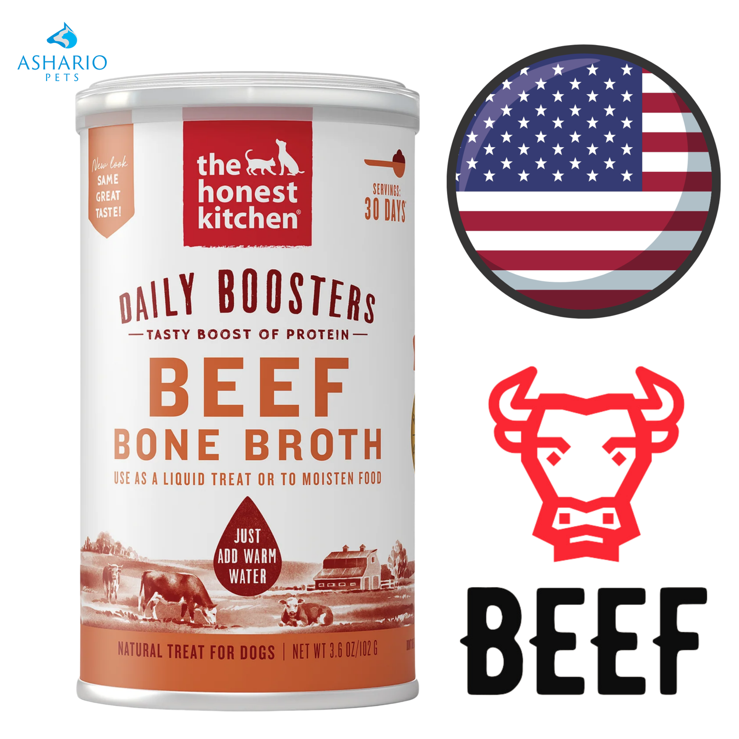 The Honest Kitchen - Beef & Turmeric Instant Bone Broth — main