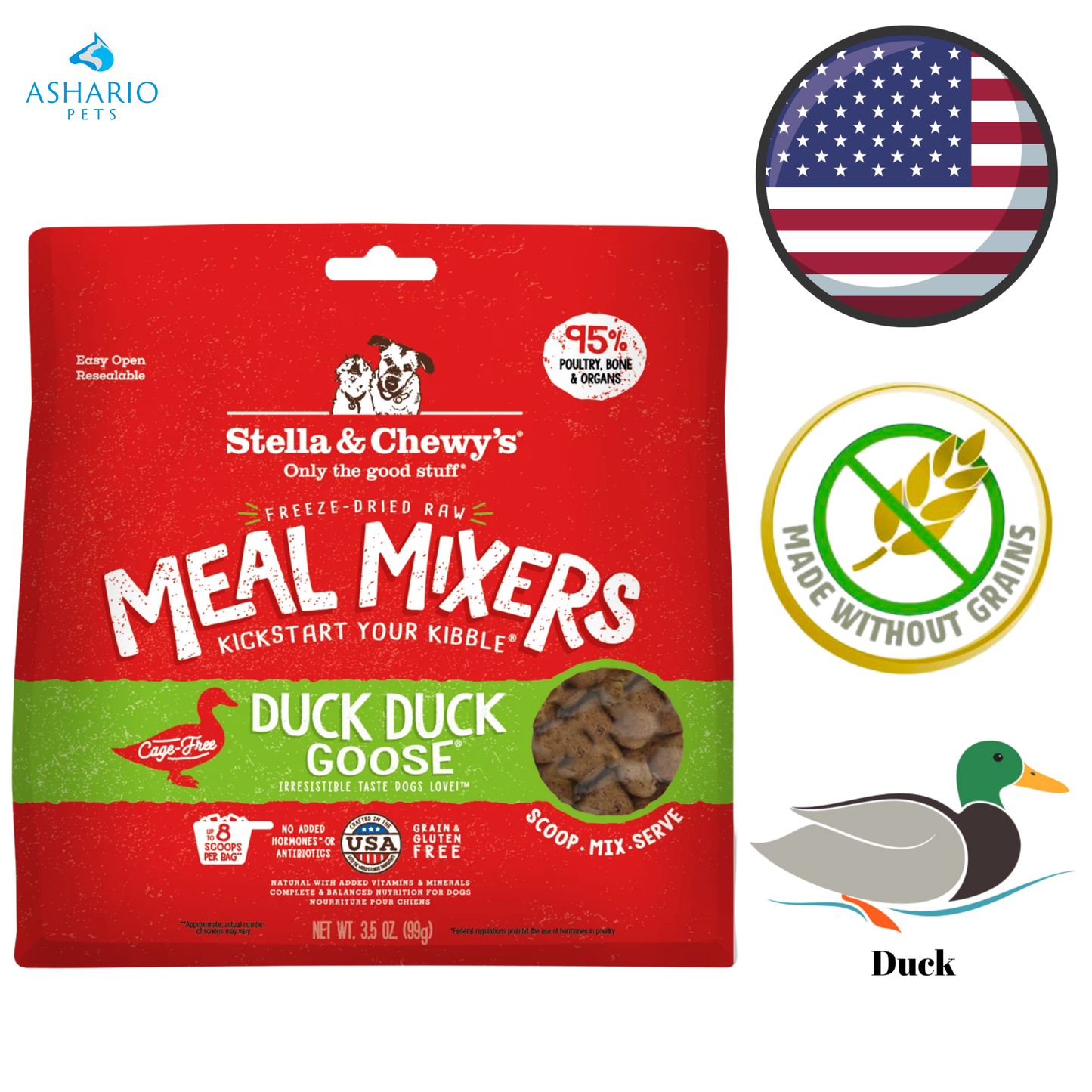 Stella & Chewy's - Duck Duck Goose Freeze Dried Raw Meal Mixers For Dogs — main