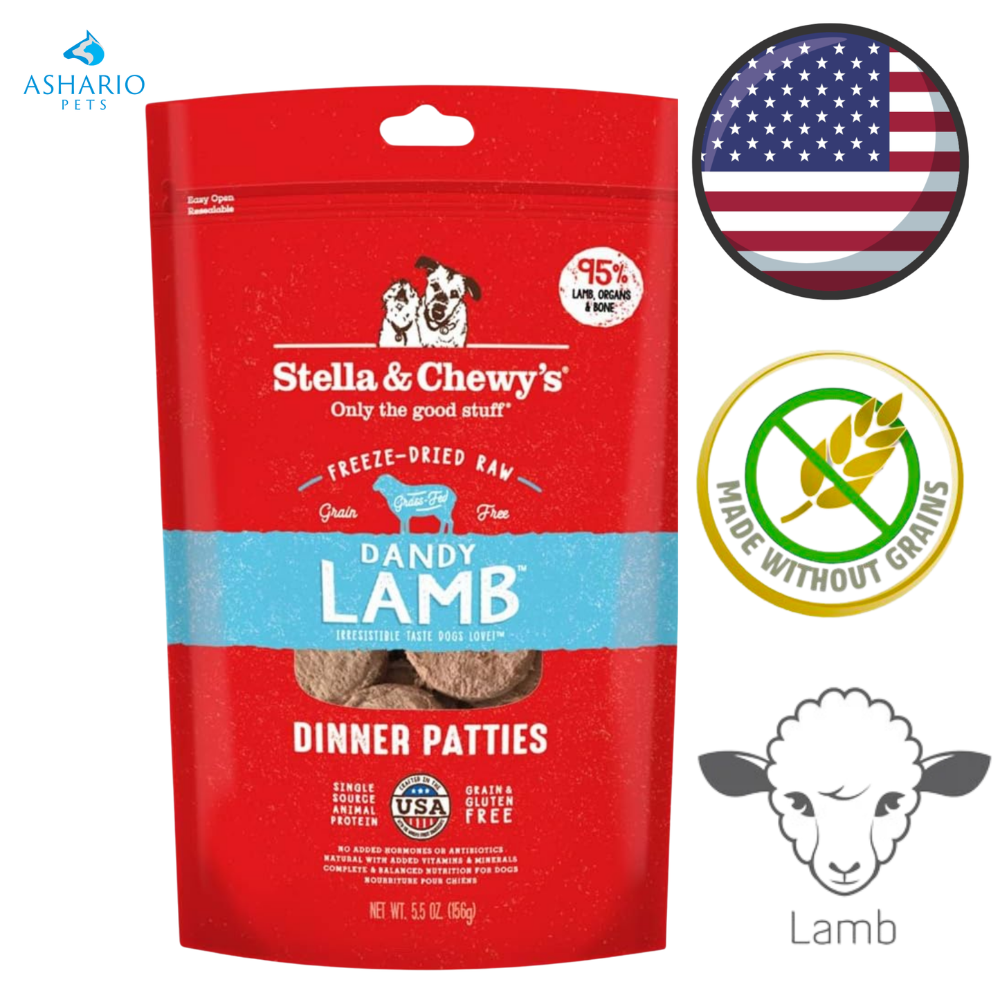 Stella & Chewy's - Dandy Lamb Dinner Patties Freeze Dried Raw Dog Food — main