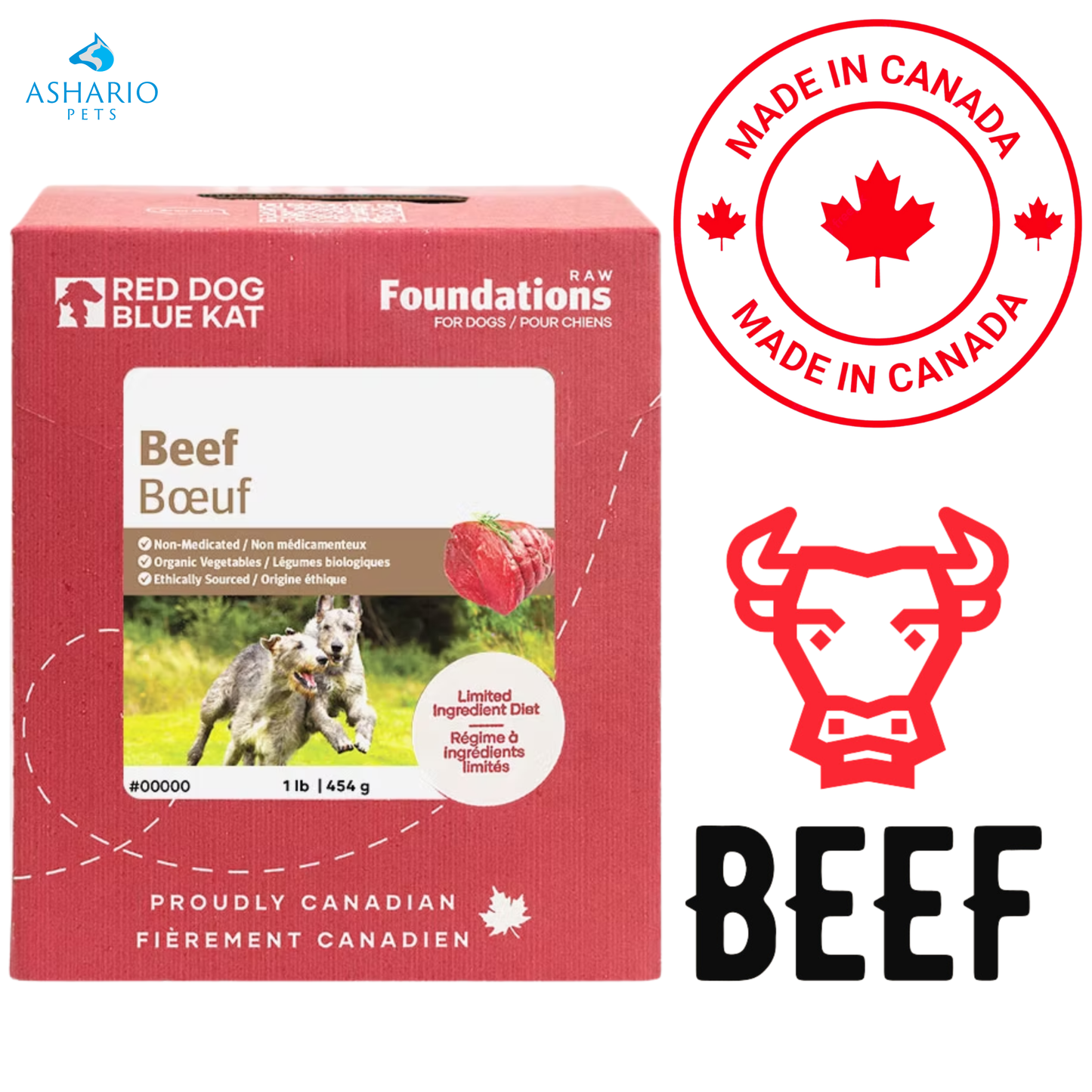 Red Dog Blue Kat - Foundations Beef Raw Dog Food