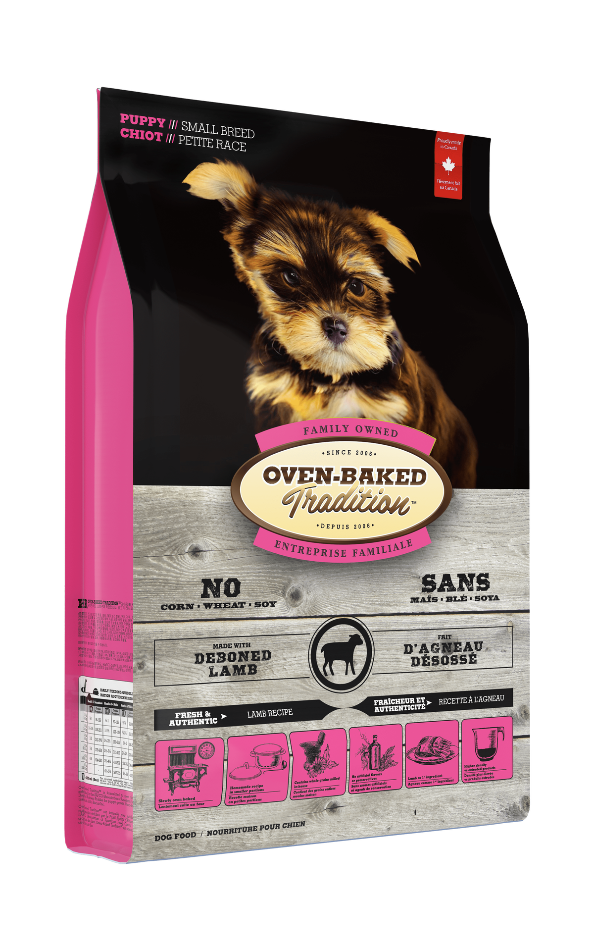 Oven-Baked Tradition Small Breed Puppy Lamb Dry Dog 5 lb Food, high-quality diet for small breed puppies. Features premium lamb, oven-baked for optimal health and development.