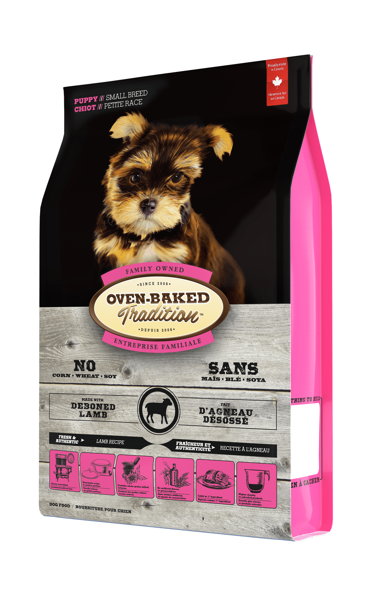 Oven-Baked Tradition Small Breed Puppy Lamb Dry Dog 5 lb Food, nutritious food for small breed puppies. Made with lamb and oven-baked to retain nutrients and flavor.
