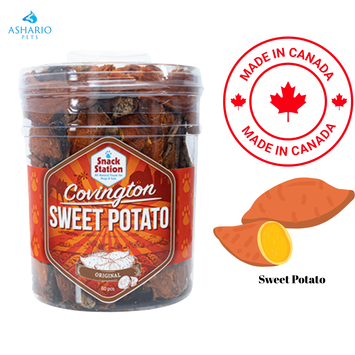Ceci et cela - Friandises originales à la patate douce pour chiens de Covington