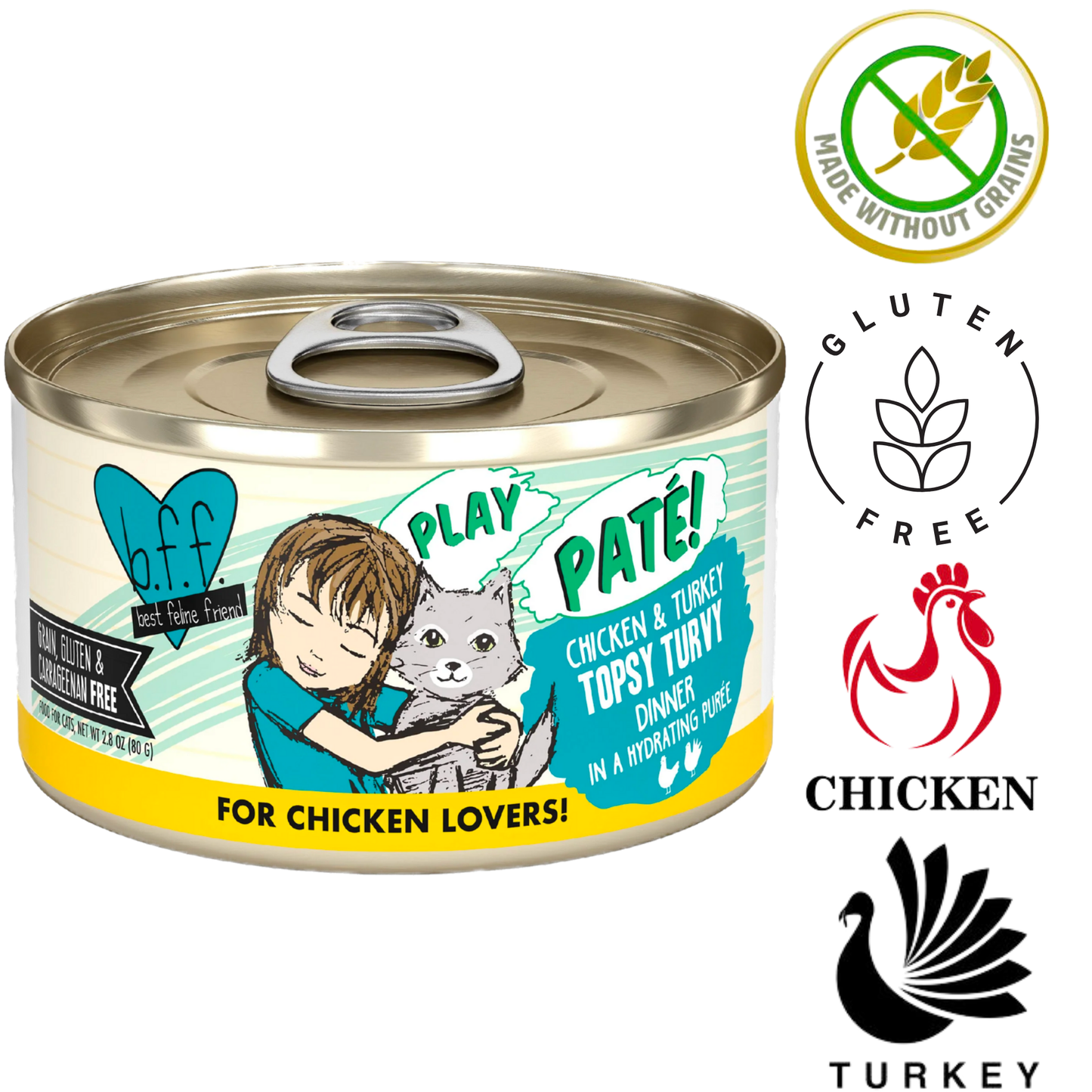 Weruva - PLAY Topsy Turvy Canned Cat Food - 2.8 Oz
