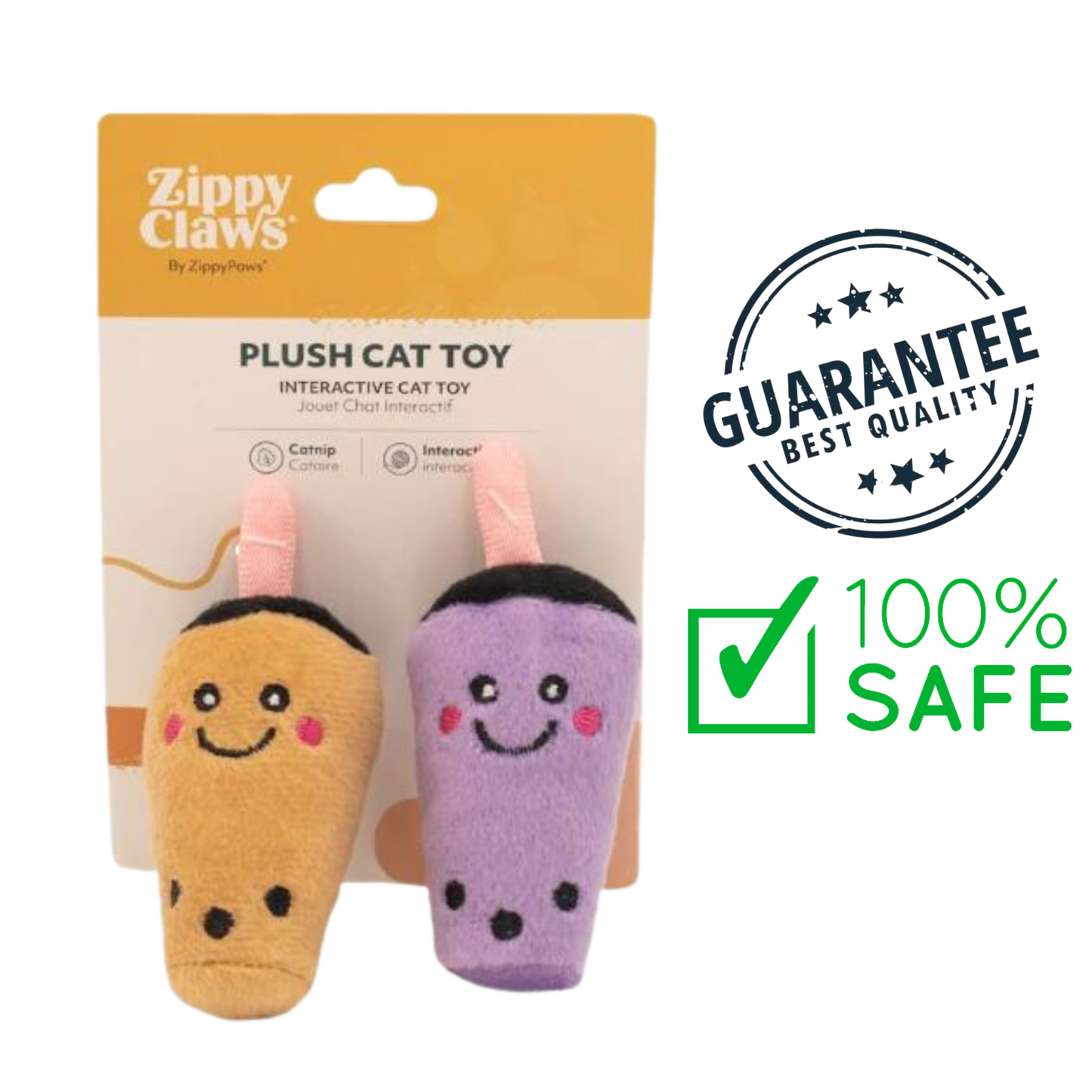 ZippyClaws - NomNomz Milk Tea & Taro Cat Toy