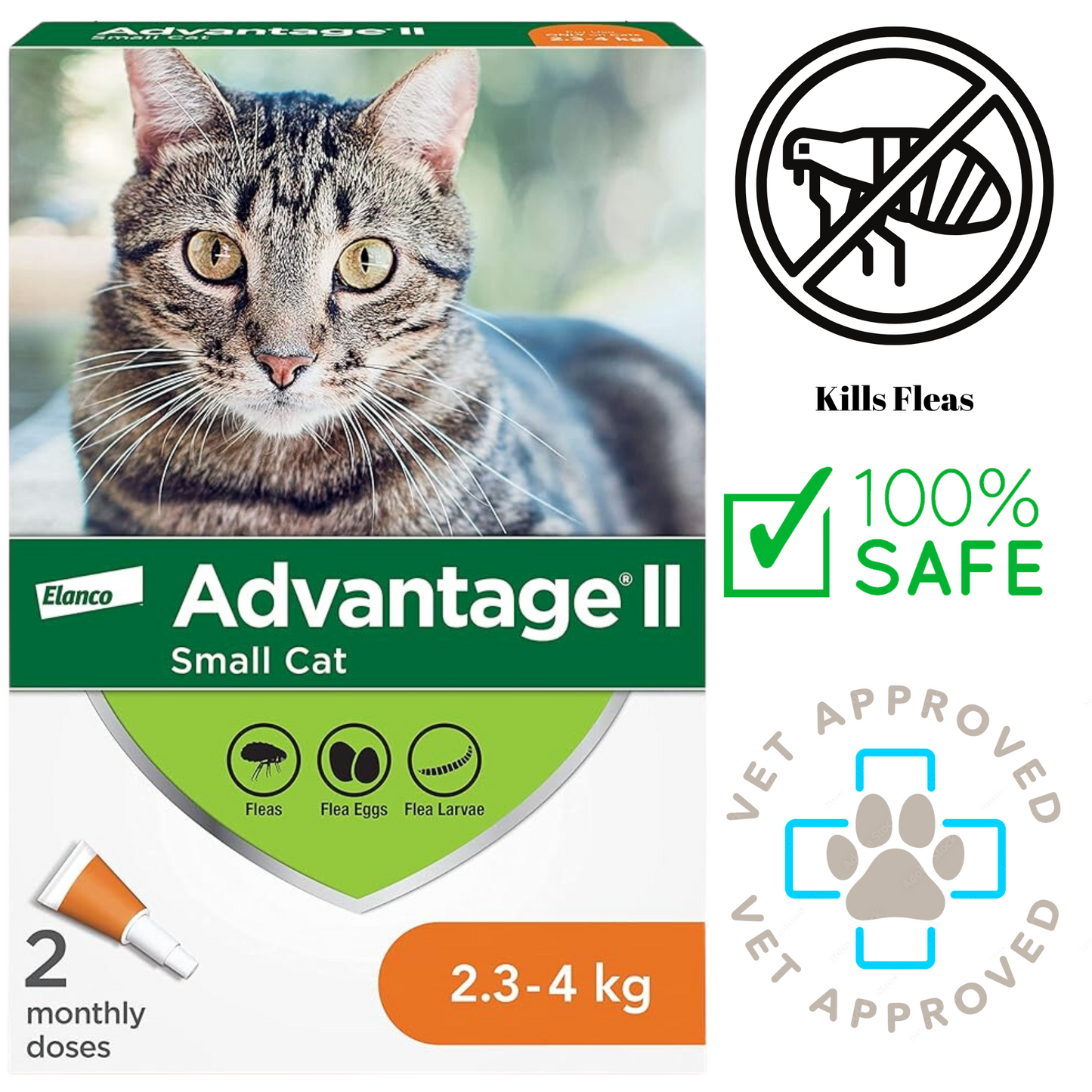 Advantage II - Flea & Tick Medicine - Cats 2.3_4 Kg