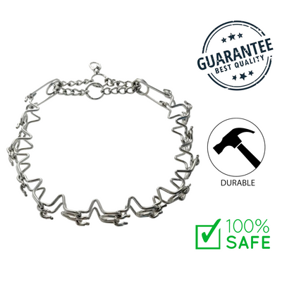 Ashario pets outdoor training chain dog collar made of durable metal with safety guarantee