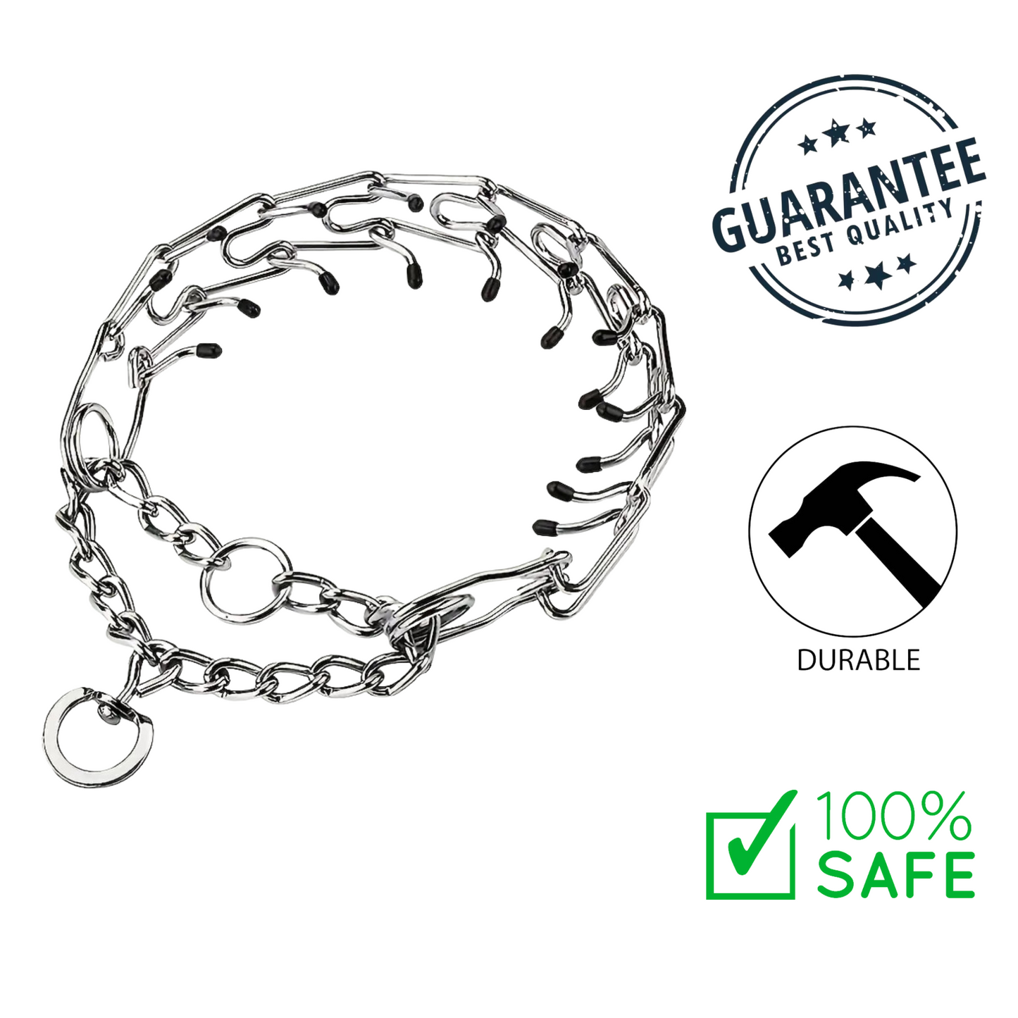 Ashario pets stainless steel prong training collar durable and safe dog training accessory