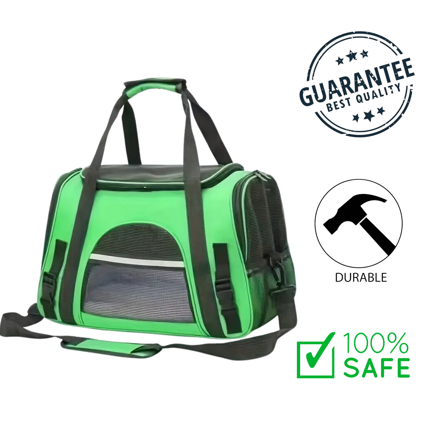 Ashario Pets - Ultra Comfort Portable Pet Travel Carrier Bag - Green