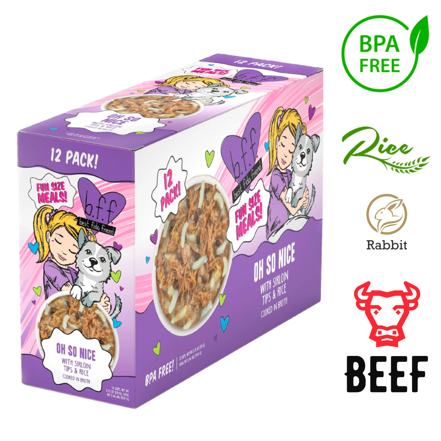 Weruva wet dog food variety pack with beef, rice, and rabbit for healthy canine meals