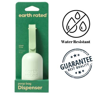 Earth Rated leash dispenser unscented poop bags holder in green with water resistant and best quality guarantee