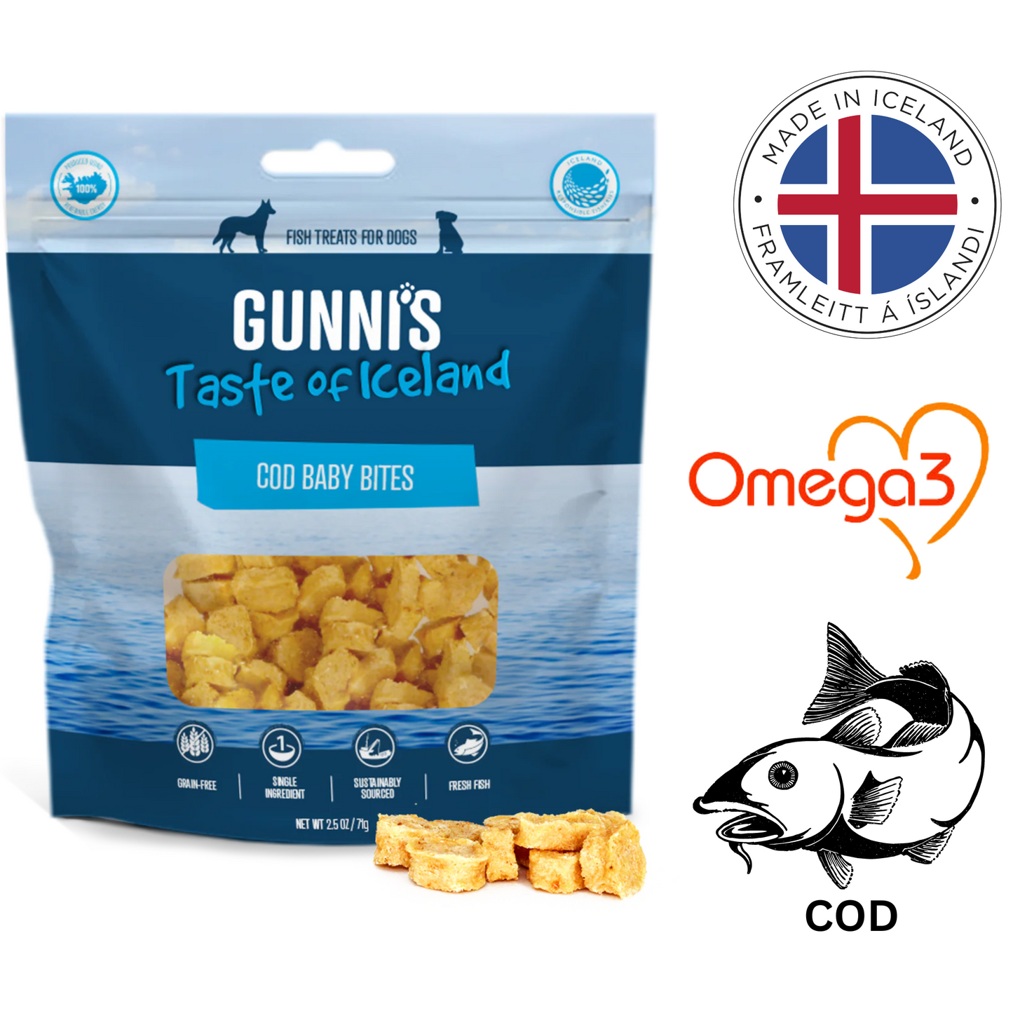 Gunni's - Taste Of Iceland Cod Baby Bites - 2.5 Oz
